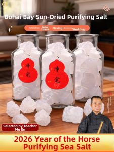 BINYUE | Natural Sun-Dried Large-Grain Purifying Salt for Home Feng Shui Blessings