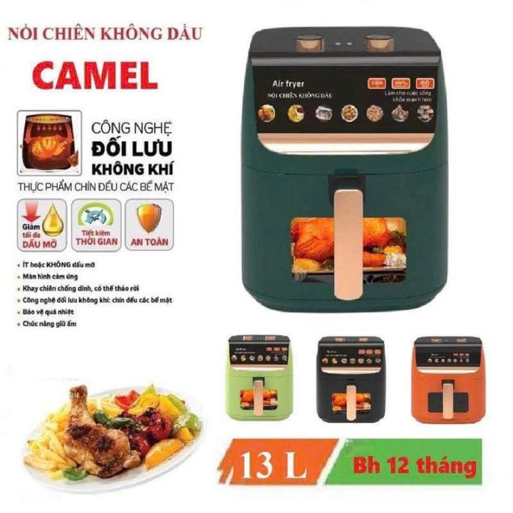 Nồi chiên không dầu Camel dung tích 13L 1700W, nướng được cả con Gà ...