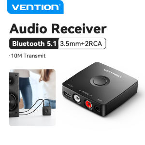 Vention Bluetooh 5.1 Receiver Audio Adapter 2RCA 3.5mm Ports Aux Reciever for Speaker Amplifier Headphones Car Stereo Mini Wireless Bluetooth Transmitter