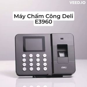 Máy Chấm Công Quét Vân Tay Deli Chính Hãng Mẫu Mới - Màn Hình 2.4 Inch Cổng Kết Nối USB - Nhiều Ngôn Ngữ - E3960