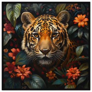 Tranh treo tường tranh dán tường Canvas con hổ tranh decor phòng khách màu sơn dầu. CGI-339