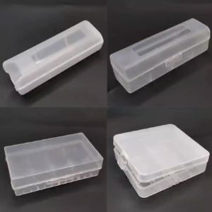 1PC Multi Size 18650 21700 Battery Storage Box Matte White Plastic Transparent Protective Case for Li-ion Rechargeable Battery