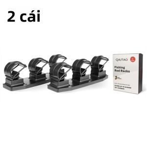 QAJTAO Giá Đỡ Trưng Bày Cần Câu Cá Đa Năng 3 Chỗ Ngồi Gắn Tường/dùng Cho Tàu Thuyền Phiên Bản Kẹp Dễ Sử Dụng
