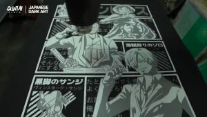 Longsleeve Kaos Distro Jepang Anime One Piece Tshirt Pria Branded Japanese Art Guntai Cloth Piratecrew