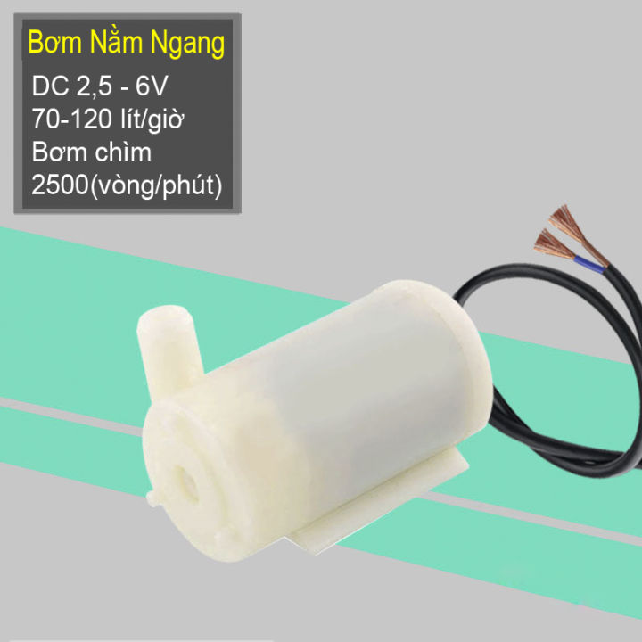 Máy bơm nước mini DC 2,5v-6v bơm chìm bơm đứng ,nằm, dây USB (Có phân ...