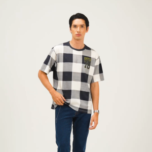 EDWIN JEANS - MIKE NAVY WHITE Kaos Pria Lengan Pendek SS - Top Man Graphic Tee