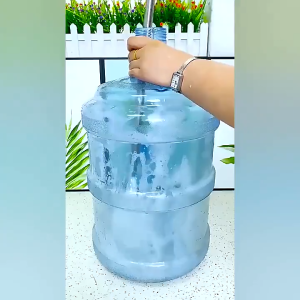Stainless Steel Household Long Handle Brush Bucket Brush Round Head Soft Brush Brush for Round Gallon Container