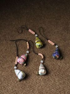 Handmade Chinese Style Mobile Phone Pendant Silk Brocade Small Hanging Ornament Song Jin Bag Charm Lavender Pouch Home Fabric