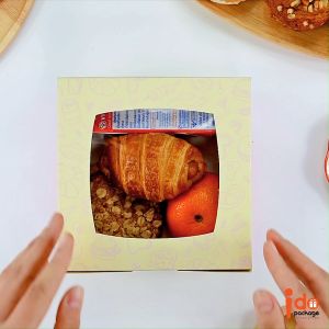 Idopackage - (SN-Twotone ) กล่องสแน็คบ็อกซ์ ลาย Twotone ขนาด 15 x 15 x 7.5 ซม. แพ็คละ 10 ใบ