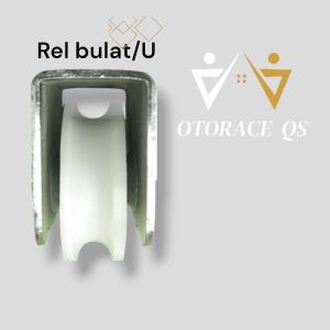roda pagar stainless bahan nilon Double laher siap pasang ukuran 6cm