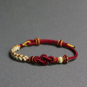 Exquisite Multi-Color Lucky Knot Hand Cord Bracelet And Elegant Beadable Finished Product Unique Gift for Couples