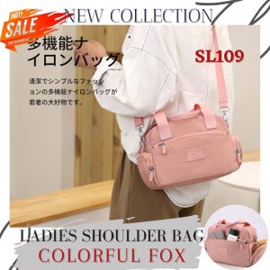 COLORFUL FOX - TAS SELEMPANG WANITA SLING BAG NILON PREMIUM ANTI AIR KOREAN NYLON WATERPROOF MURAH IMPORT - SL105