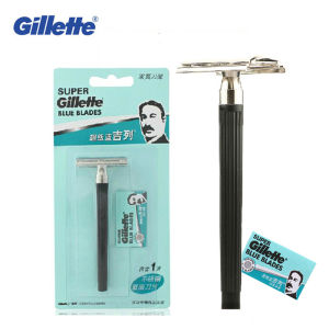 Gillette Razor Super Blue Straight Razor Men Razor Blades Stainless Steel Shaving Shaver Safe Shaving Beard