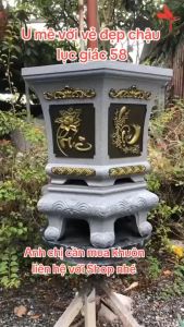 (Mẫu Mới) Khuôn chậu lục giác 58 cm kèm chân đôn mới đổ đáy