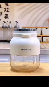 Máy Xay Sinh Tố Cầm Tay Đa Năng OSTMARS Dung Tích 500ML 10 Lưỡi Dao Sắc Bén Máy Xay Sạc Pin Tích Điện 2IN1 Kiêm Bình Nước Tặng Kèm Dây Đeo Tiện Lợi