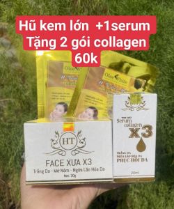Kem Face Hũ Lớn 30gr +serum( chính hãng) Tặng 2 gói collagen
