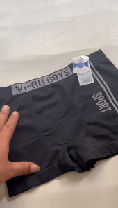 Vi & BB Boy celana dalam anak laki-laki model boxer bahan rajut tampa jahitan samping isi 3 dan 6 pcs CD anak super lembut