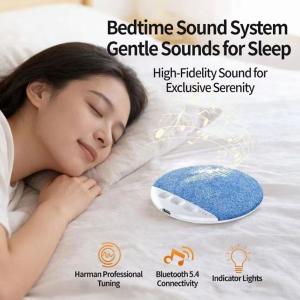 Ultra-Thin Bedside Sleep Aid Speaker With White Noise Bone Conduction Under Pillow Sleep Speaker for Bed Bedroom Bedside