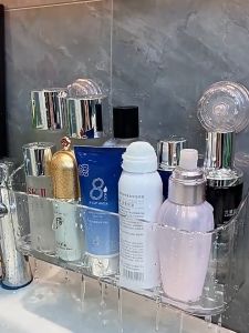 ถ้วยดูดกล่องจัดเก็บติดผนังไม่ต้องเจาะรูติดตั้งรวดเร็วถอดล้างง่ายรับน้ำหนักดีใช้ได้ทั้งห้องน้ำและครัว