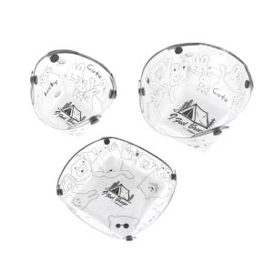 3 Chiếc Bát Có Thể Gập Lại Bộ Cốc & Đĩa Nhựa PP An Toàn Cho Thực Phẩm Bộ Đồ Ăn Ngoài Trời Cho Cắm Trại Du Lịch Dã Ngoại Di Động Nhà Bếp Cần Thiết