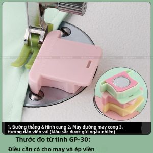 Thước Đo May GP30 Với Chân Vịt May Chần Bông Từ Tính Mạnh Chống Trượt Màu Pastel 2.6cm Dụng Cụ Căn Chỉnh Với Đệm Chống Sốc