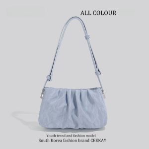 Túi Đeo Chéo Ceekay Original Cloud Fold Underarm Túi Đeo Chéo Nữ Thời Trang Mùa Hè Mới Túi Đeo Chéo Da Tổng Hợp Khóa Kéo Thường Ngày