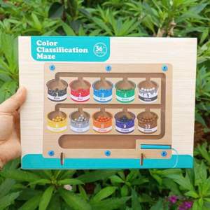 BẢNG GỖ HẠT TỪ NAM CHÂM MONTESSORI - PHÂN BIỆT MÀU SẮC CHO BÉ