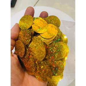 100G Lá Đồng Tiền Kim Sa 25mm [3 Màu] Trang Trí Cây Tài Lộc