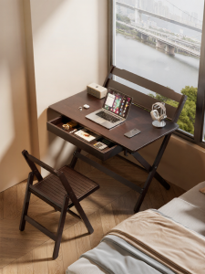 ZHUSHANXIA | Foldable Study Desk for Bedroom Home Small Spaces Simple Wall-Leaning