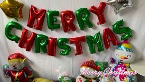 (Gifts Home) Paket Balon Foil Huruf natal Balon Huruf Xmas - Balon Foil Natal