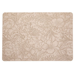 Nordic Style Double Sided Pressed Flower PVC Leather Dining Mat Hotel Home Heat Resistant Table Mat Luxury Creative Anti Slip