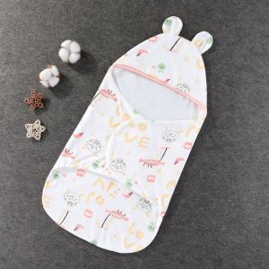 Newborn Baby Swaddle Sleep Bag Anti-startle Thin Baby Wrap Blanket Two-use Cotton Fabric Infant Comforter Lightweight Spring Summer