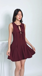 Einashop Bethia Sleeveless Short Dress Signature Collection SG Ship