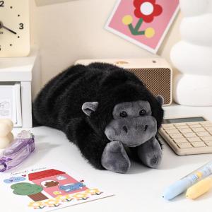 OUHOE | Gorilla Plush Pencil Case Big Capacity Cartoon Animal Stationery Bag for School Students Classroom Use