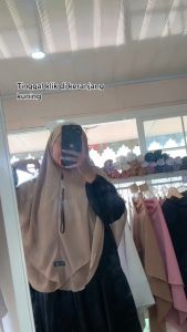 KHIMAR SYARI SEGI EMPAT INSTAN JUMBO BOLAK BALIK BAHAN CERUTY UKURAN L