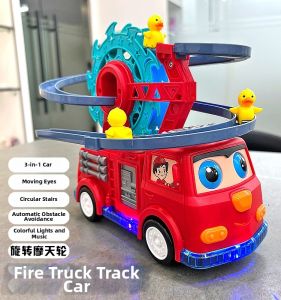 Electric Slide Fire Truck Toy Car 2-3 Y Gift