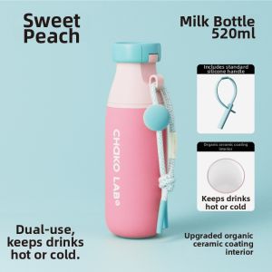 CHAKOLAB | Portable Ceramic Lined Thermos Straw Cup