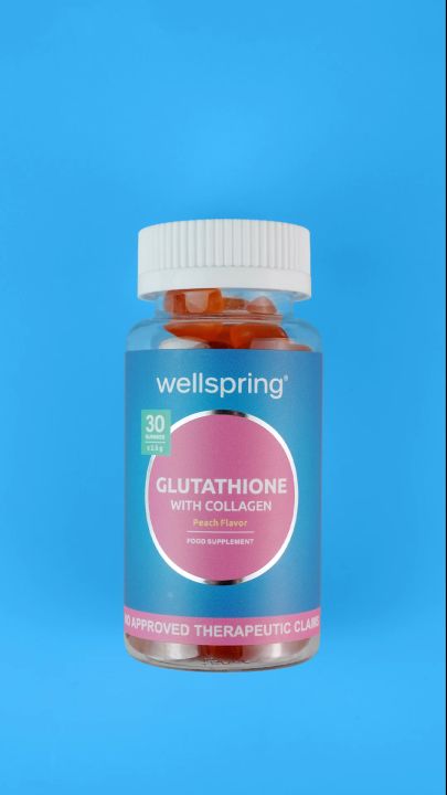 Wellspring 2 in 1 Collagen with Glutathione Gummies for Glowing Skin Anti Aging Premium Japanese Glutathione Gummies