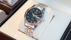 OLEVS 9931 Stainless Steel Strap Quartz Men Wristwatches Dual Calendar Luxury Diamond dial Waterproof Business Watch For Men