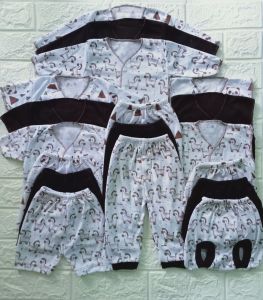 18 pcs baju bayi baru lahir seri coklat