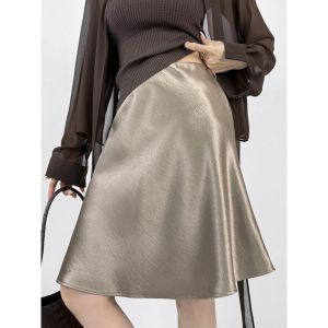 V.C.I | Minimalist Acetate Satin Half Skirt