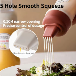 New Squeeze Sauce Bottle Leak Proof Refillable Condiment Container For Kitchen Salad Ketchup Honey Jam Squeeze Sauce Bottle