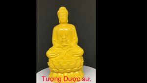 Tượng phật dược sư (nhiều màu sắc) cao 19cm. trang trí tiểu cảnh bonsai ghép lũa để bàn trà phòng khách bàn làm việc trên ô tô…