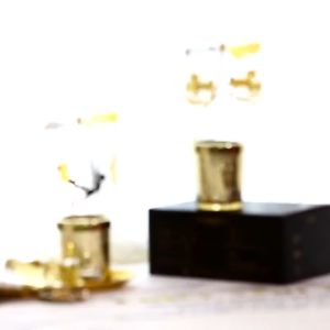 Electroplated Glass Candle Holder Starry Cup Stainless Steel Rotating Spinning Windmill Candlestick Scented Candle Holder