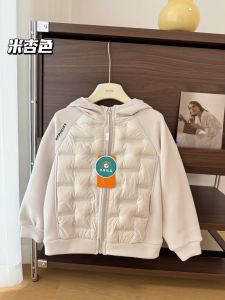 Áo Khoác Trẻ Em Mùa Đông Bằng Cotton Nỉ Thể Thao Ấm Áp Cổ Đứng Nhẹ Cho Bé Trai Và Bé Gái