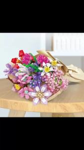 Creative Beautiful Eternal Bouquet Building Blocks Plants Flower Home Desktop Decoration Assemble Bricks Toy Gift For Girl Adult