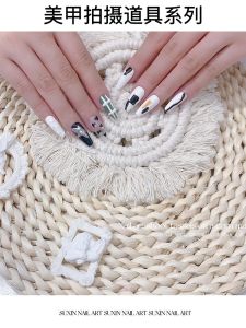 INS Nail Photo Props Customer Photo Hand Shooting Display Ornaments Woven Tassel Pad Angel Internet-Famous Decoration New