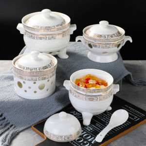 Hotel Ceramic Candle Heating Tableware Maintaining Furnace Seat Buddha Jumps over the Wall Birds Nest Stewpot Bowl Xiaomi Liaoning Sea Cucumber One Person Stew Pot