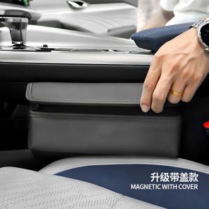 Car Seat Gap Storage Box with Lid Multi-Functional Vehicle Interior Accessories Practical Leak-Proof Seat Gap Organizer