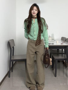 SENWA | Áo Cardigan Len Tweed Phong Cách Hàn Quốc Ấm Áp
